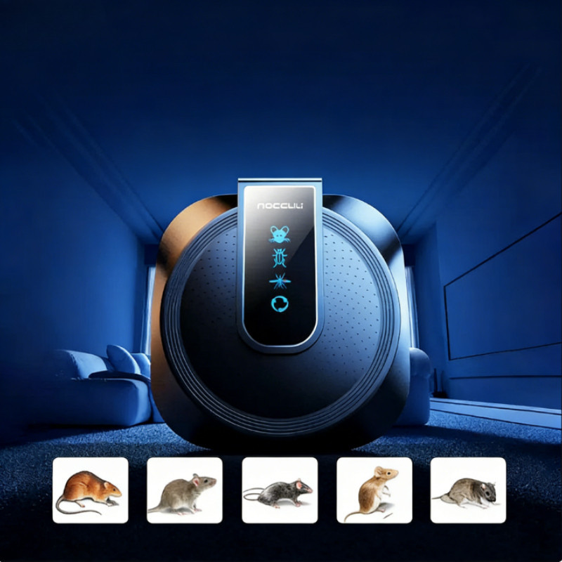 Máy Đuổi Chuột Siêu Âm Tần Số Cao Công Suất Lớn, Tự Động Đổi Tần Số, An Toàn Cho Gia Đình và Vật Nuôi