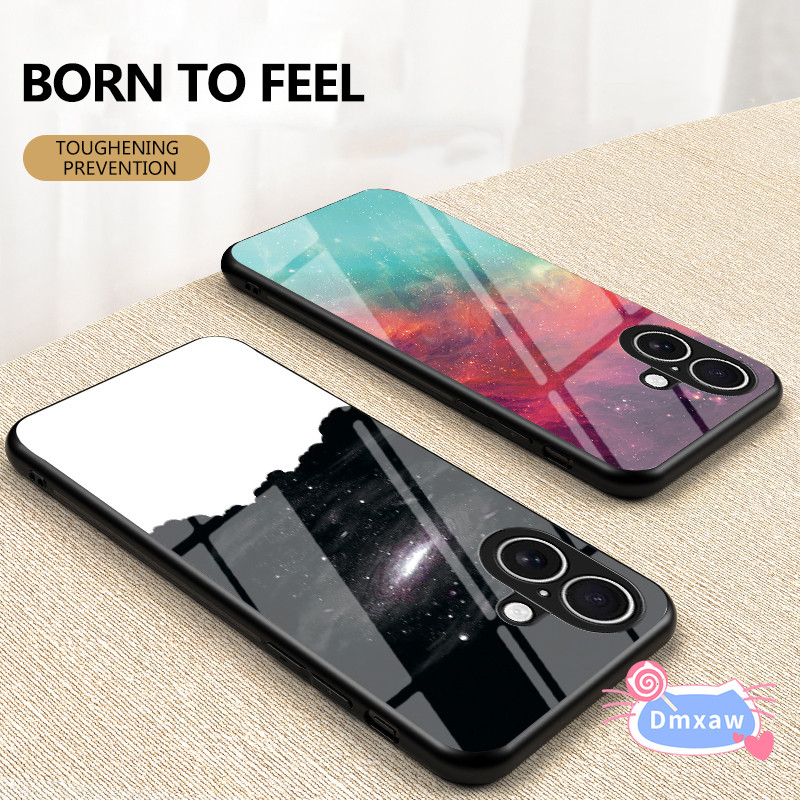 Ốp Điện Thoại Kính Bầu Trời Đầy Sao Dễ Thương Cho Realme GT Neo6 Neo5 Neo3 Neo3T Neo2 Neo2T Neo X7 Pro Max XT 5G 4G Vỏ Hoạt Hình Sang Trọng Milky Way Comet Vỏ Mềm Chống Trầy Xước