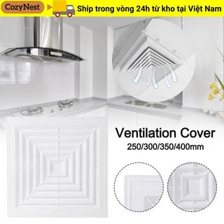 Lưới tản nhiệt thông hơi COZYNEST, có nắp thông gió màu trắng, nhựa vuông hoạt động im lặng Lỗ thông hơi làm mát phòng tắm
