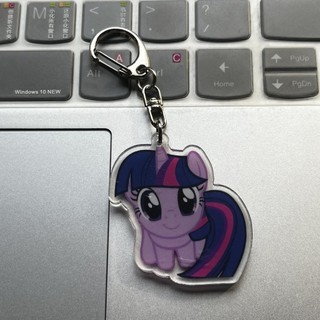 My Little Ponys Key Chain Anime Unicorn Acrylic Keychains Kids Backpack Pendant Bags Car Key Ring Decoration Classic