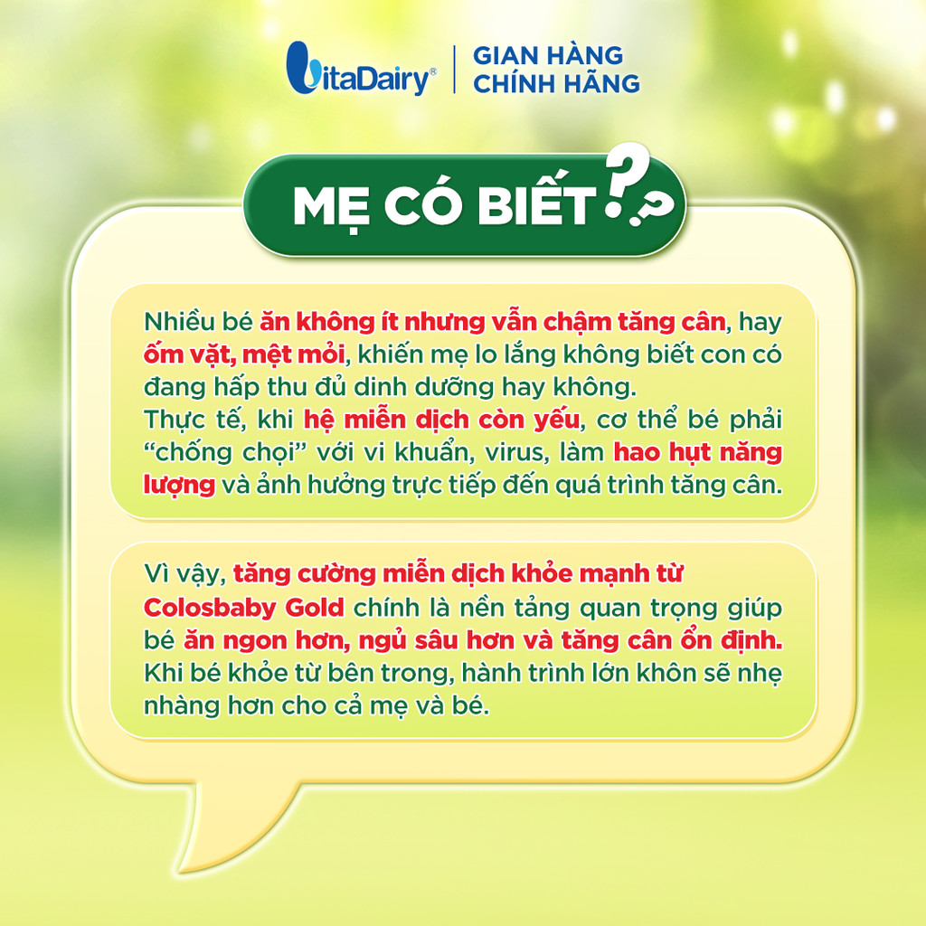 Sữa bột ColosBaby Gold cải tiến 2+ trẻ trên 2 tuổi – Bổ sung dinh dưỡng cho bé – Lon 800g