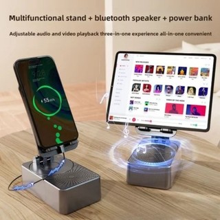 Loa Bluetooth kiêm giá đỡ điện thoại 2 trong 1, sạc xoay đa năng, hỗ trợ livestream, tiện lợi cho người lười (hàng tốt
