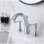 Vòi chậu Kohler Finnio K-8670T-4-CP cao cấp, toàn đồng, hai tay cầm, ba lỗ, 8 inch cho nước nóng và lạnh