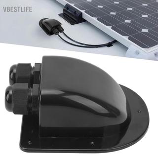 VBESTLIFE Aramox Năng Lượng Mặt Trời Cáp Đôi Đầu Vào Tuyến Hộp 6mm 8mm Cổng kết nối Vỏ IP68 cho RV Mái Thuyền Du Thuyền (Đen)