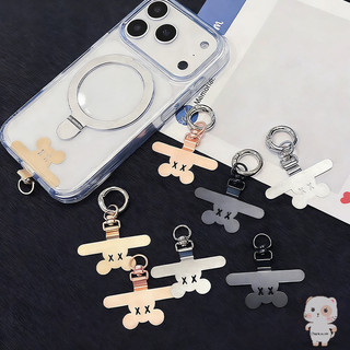 【Chamvn】Miếng đệm điện thoại siêu mỏng hình gấu dễ thương bằng thép không gỉ. xoay 360° đa năng