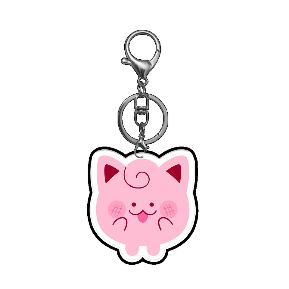 Diy Custom Clefairy Togepi Wooper Q Version Acrylic Keychain Cute Cartoons Backpack Pendant Accessories Creative Holid