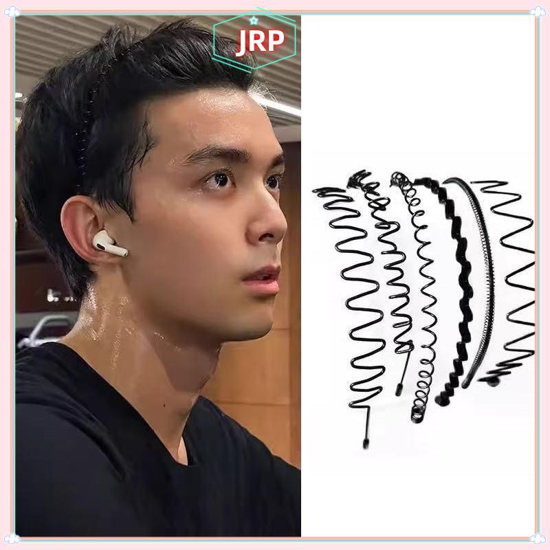 JRP Unisex Kim Loại Sóng Mùa Xuân Tóc Hoop La Chống Trơn Trượt Thể Thao Ngoài Trời Đơn Giản Băng Đô Quấn Tóc Cho Nữ Mặt Rửa Mũ Đội Đầu JRP
