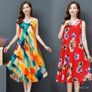 <![CDATA[[Khuyến mãi tạm thời] Đầm cotton lụa cỡ lớn với họa tiết cổ điển, phong cách nghệ thuật mới]]>