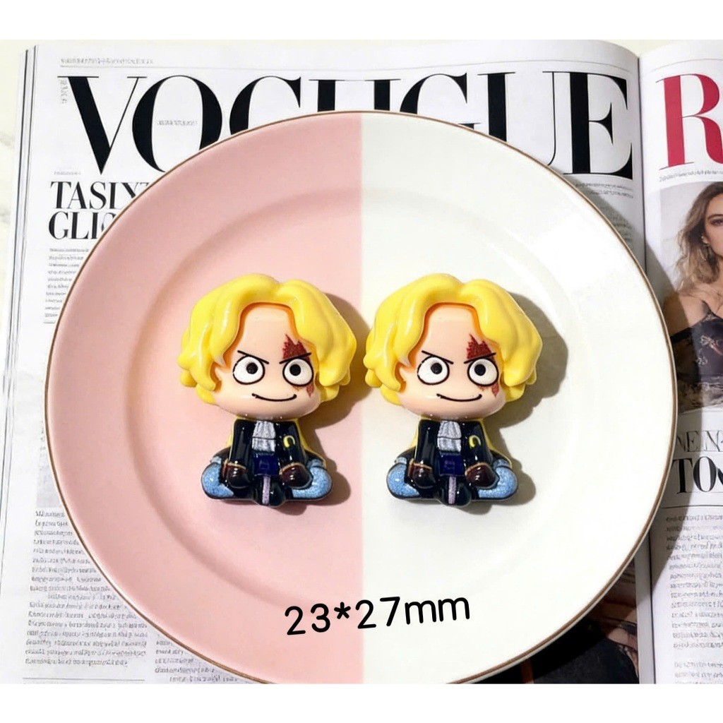 SET CHARM 3D CỨNG: ONE PIECE ĐẢO HẢI TẶC - CHIBI CUTE-Luffy - Zoro - Nami - Sanji - Chopper - Ace - Yamato