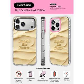 CASECASE X Teresuch Smooth Like Butter Case HỒNG CAMERA RING EDITION Tác động Vỏ hút từ trong suốt cho iPhone 17 / 16 / 15 / 14 / 13 Pro Max Air với bao bì cao cấp
