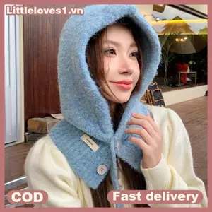 Littleloves1 - Mũ Khăn Len Phong Cách Hàn Quốc Cho Nữ, Ấm Áp Thu Đông