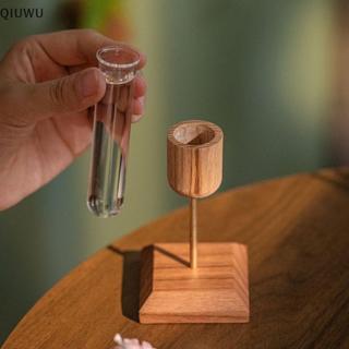 QIUWU Sáng Tạo Nhà Để Bàn Đồ Trang Trí Bình Gỗ Ống Kiểm Tra Thủy Tinh Trong Suốt Cây Thủy Canh Hoa Sắp Xếp.
