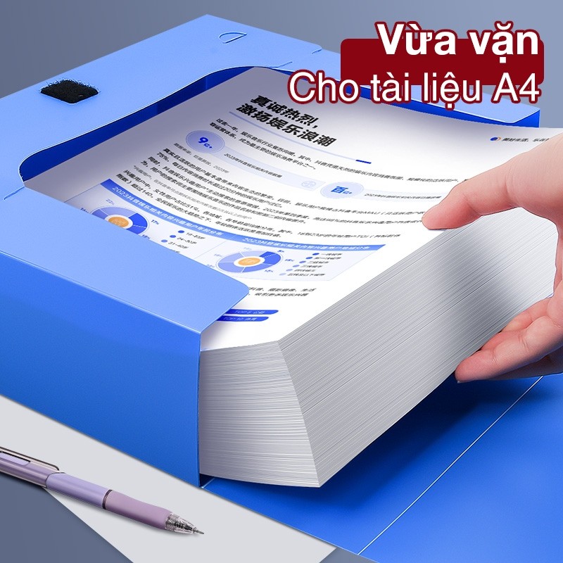 File lá đựng tài liệu A4 - Hộp đựng tài liệu văn phòng A4 cao cấp, chất lượng vượt trội, mang đến sự ngăn nắp tối ưu