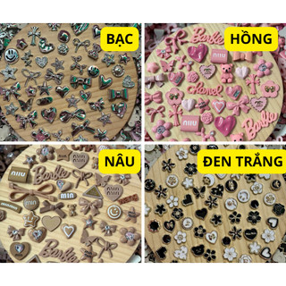 Set 12 Sticker/ Charm gắn dép giả kim siêu hot hit 2025