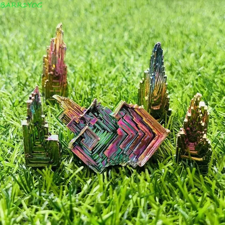 BARR1Y0G Mỏ Bismuth Tự Nhiên, Hàng Thủ Công Khắc Lâu Đài Quặng Mẫu Vật, Bismuth Skyscraper Thô Handmade Độc Đáo Đồ Trang Trí Lạ Quà Lưu Niệm Quà Tặng