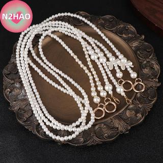 N2HAO Dễ Thương 100-120cm Ví Ngọc Trai Dây Đeo Đính Hạt Dây Xích Thay Thế Túi Ngọc Trai Dây Xích DIY Túi Phụ Kiện Túi Xách n
