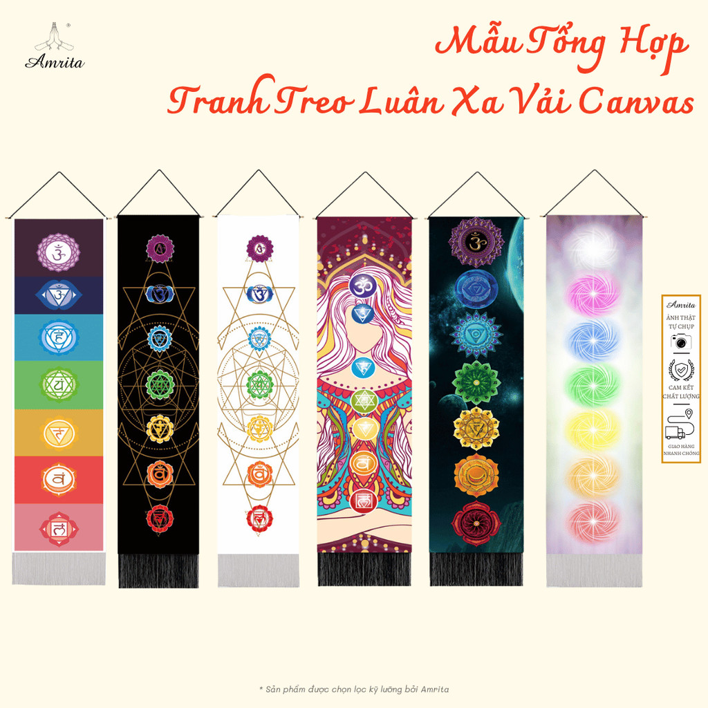 [Amrita] Mẫu Tổng Hợp  Tranh Treo Luân Xa Vải Canvas - CXNP392