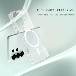 Lereach cho Samsung Galaxy S26 Ultra S25 Ultra S24 Ultra S26 Plus S26 Vỏ điện thoại từ tính, Acrylic + TPU, Vỏ sạc từ tính trong suốt chống sốc 4 chiếc