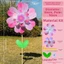 YOLOGO 1 / 2 Chiếc Đứng Bãi Cỏ Hoa Pinwheel, Multistyles Hoa Anh Đào Xoay Gió Cối Xay Gió, Đường Kính 19 / 21 / 32 / 36cm Tiệc Ngoài Trời Nhiều Màu Sắc Sân Vườn Cối Xay Gió