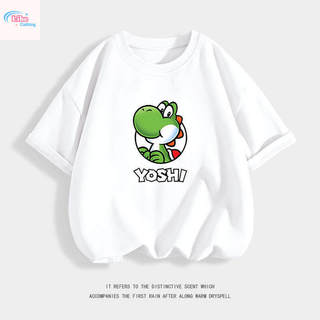 Bộ sưu tập hợp tác giữa Super Mario và Yosica dành cho bé trai, áo thun mùa hè cho trẻ em.