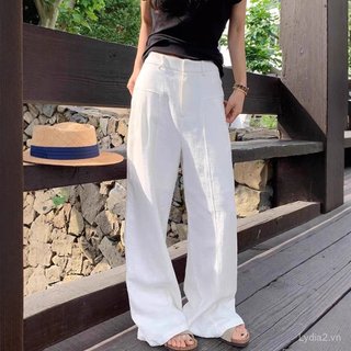 [Khuyến mãi 10%!] Spike Grab 26 Quần Ống Rộng Nữ - Phong Cách Tây Cổ Điển, Vải Lanh Ramie Mỏng, Hè Dễ Thoáng