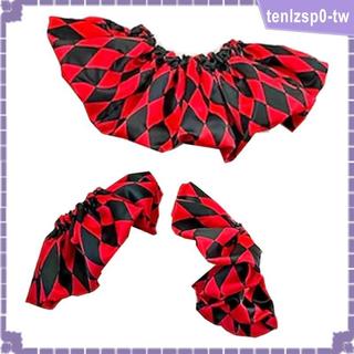[tenlzsp0] Bộ cổ áo và vòng bít giả có thể tháo rời hình chú hề Phụ kiện trang trí cổ Ruffle cho buổi hòa nhạc ngày lễ hóa trang Cosplay