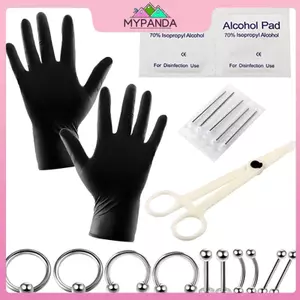 MYPANDA - Bộ Dụng Cụ Xỏ Khuyên cho Bụng, Lông Mày, Mũi và Môi, mỗi bộ gồm 10-20 cái