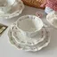 Đĩa tráng miệng gốm sứ cứu trợ hoa hồng chất lượng cao thời trung cổ Salad đĩa thực phẩm phương Tây giá trị cao