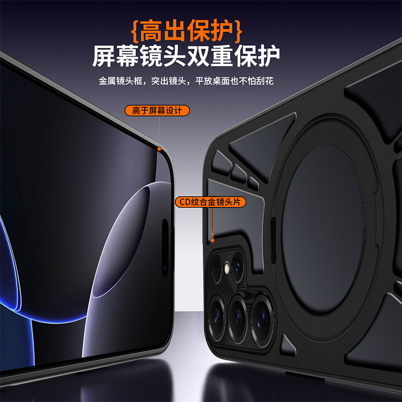 Ốp điện thoại tản nhiệt hợp kim nhôm cho Samsung S25 S24 S23 S22 Vỏ bảo vệ khung xoay siêu từ tính Galaxy S25 S24 S23 Plus Vỏ chống rơi rỗng cao cấp