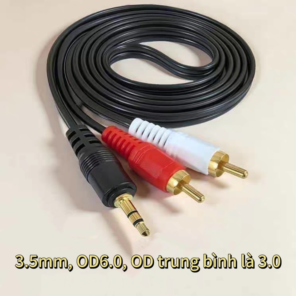 【48h】Dây âm thanh 1 ra 2 dài 1.5m, cung cấp giải pháp kết nối giữa thiết bị phát hiện đại với hệ thống âm thanh analog
