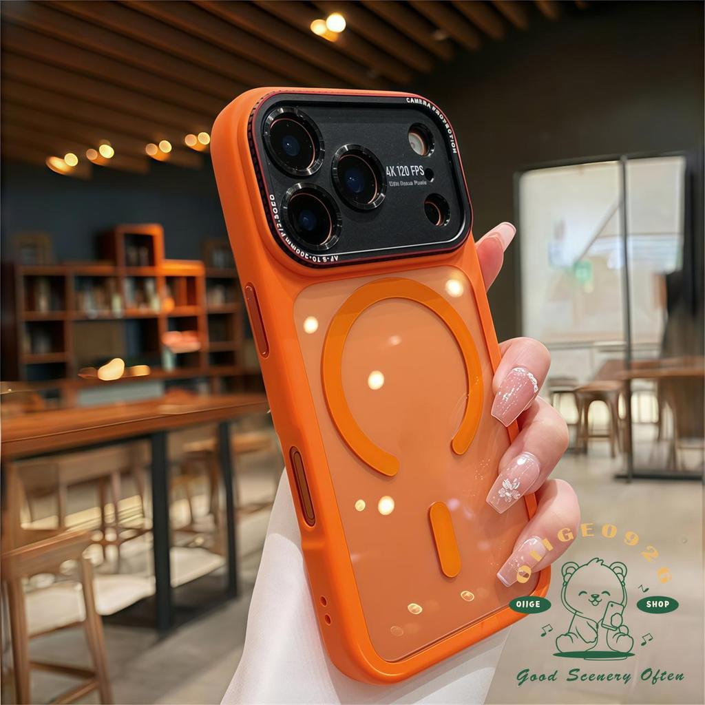 【 Ốp lưng iPhone17 】 Vỏ điện thoại từ tính Lycra mờ cảm giác da acrylic iphone17 Pro Max 16 15 14 cho vỏ iPhone vỏ mềm silicon TPU chống sốc