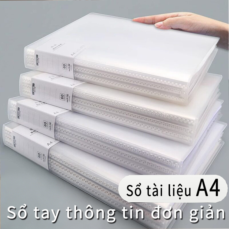 Sổ tay A4, chất liệu cao cấp, nhiều kích cỡ, có thể đựng tài liệu thi, học tập và văn phòng phẩm.
