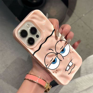Ốp lưngiPhone 17 16 15 14 13 12 11 ProMax XR XS Max 78Plus SpongeBob Emoji trường hợp điện thoại mềm