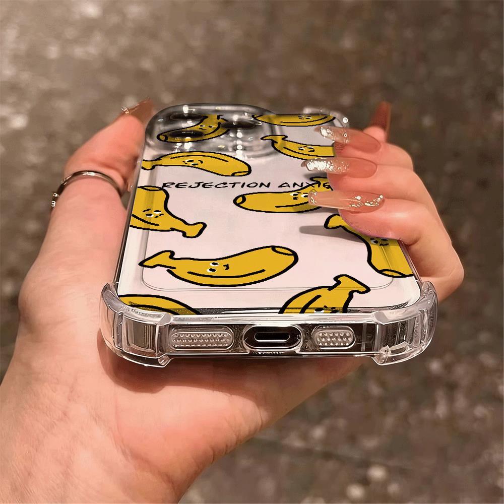 Chuối nghĩ chuối cho 16 trường hợp điện thoại iPhone 17Air Bốn góc chống rơi trường hợp 14 13 11Pro