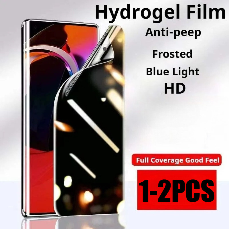 1-2 Chiếc Full Cover Bảo Vệ Màn Hình HD Mềm Cho Tecno Spark Go 1 1S 2 3 2020 2019 2021 2022 2023 2024 2025 Chống Rơi Chống Gián Điệp Riêng Tư Chống Ánh Sáng Xanh Hydrogel Phim Mờ