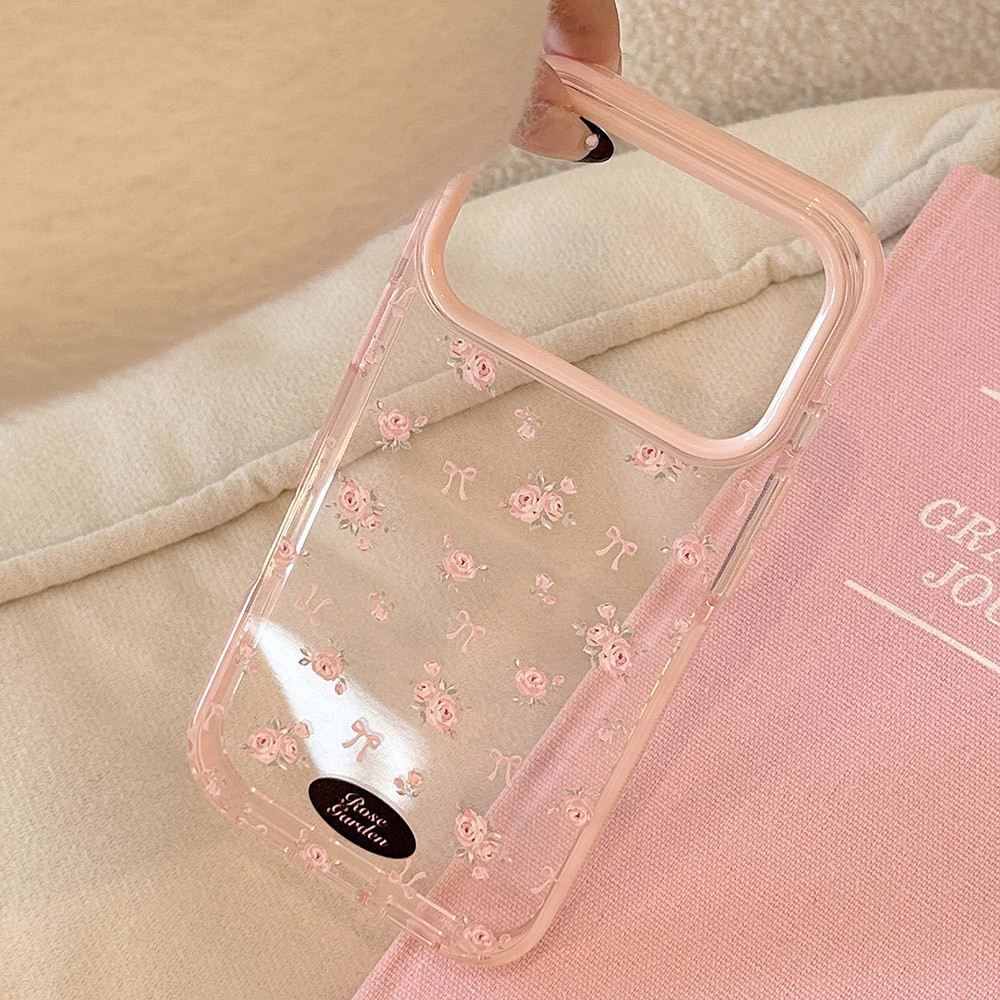 Ốp Điện Thoại Rose Crush Cho iPhone 17 Pro Max 16 15 14 13 12 11 Bảo Vệ Chống Sốc