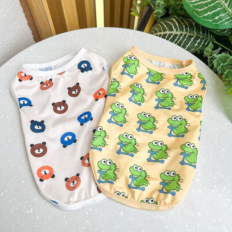 Mùa Xuân Mùa Hè Thu Vest Quần Áo Chó Nhỏ Vừa Chó Teddy Pomeranian Bichon Pháp Chiến Đấu Thú Cưng Quần Áo Phong Cách Thoáng Khí