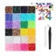 1 Hộp AB Nhựa Lấp Lánh Mặt Sau Bằng Kim Cương Giả Bedazzling Đầy Màu Sắc Flatback