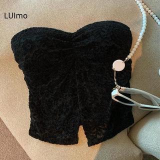 LUImo Nữ Ren Gợi Cảm Crop Strapless Có Đệm Ngực Mùa Hè Sang Trọng Đảng Câu Lạc Bộ Áo SBS