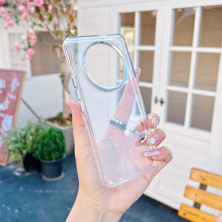 Ốp Điện Thoại Acrylic Trong Suốt Màu Cho Honor 400 200 Lite Pro Smart X9C X7C X6B Plus Magic7 Lite 5G 4G Khung TPU Chống Rơi Chống Rơi Vỏ Đơn Giản Thời Trang