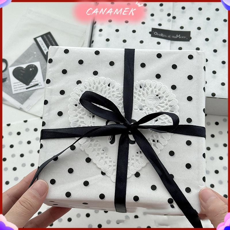 CANAMEK Giấy Sydney Polka Dot, giấy đính cườm tay, giấy gói hoa, bó hoa, quà tặng bánh nướng CSF