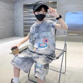 Bộ quần áo ba lỗ bé trai 14-52kg mẫu SAINT. Chất liệu vải thoáng mát, co dãn, màu sắc đẹp. NL18