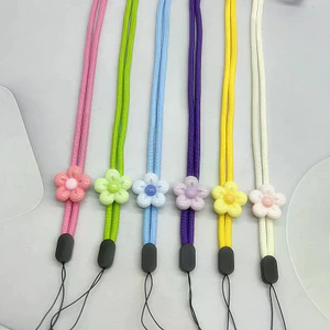 Hoa Thời Trang Đa Năng Điện Thoại Di Động Dây Thiết Kế Hoạt Hình, Dây Đeo Cổ Móc Khóa Mặt Dây Chuyền