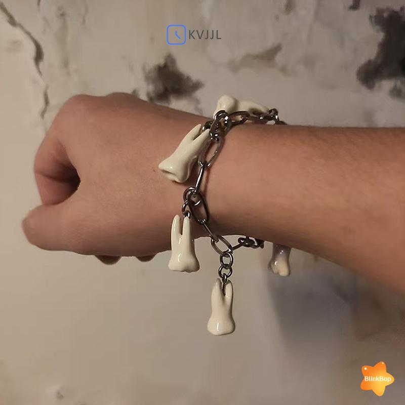 Vòng tay thép không gỉ Gothic dáng răng cưa, thiết kế độc đáo và hợp thời trang