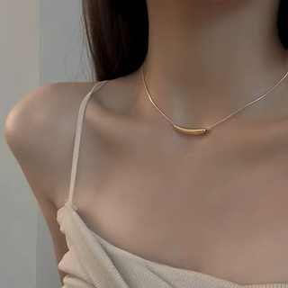 Vòng cổ thép không gỉ thiết kế Hàn Quốc mặt cười cong, tối giản, phù hợp phụ nữ thời trang