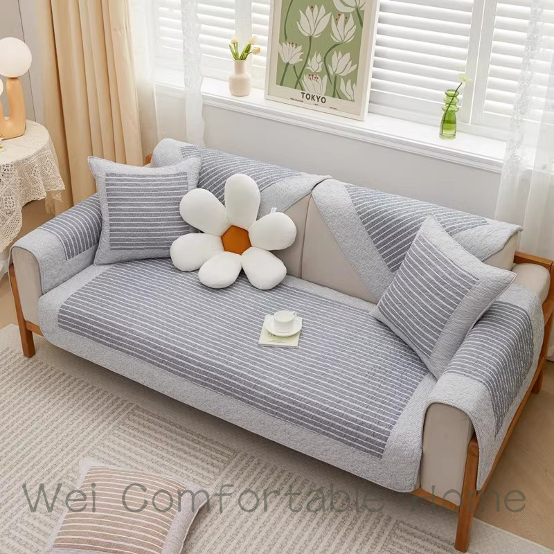 Đệm Sofa In Hình Retro Cotton Nguyên Chất Sofa Bao Bốn Mùa Đa Năng Chống Trơn Trượt Sofa Khăn