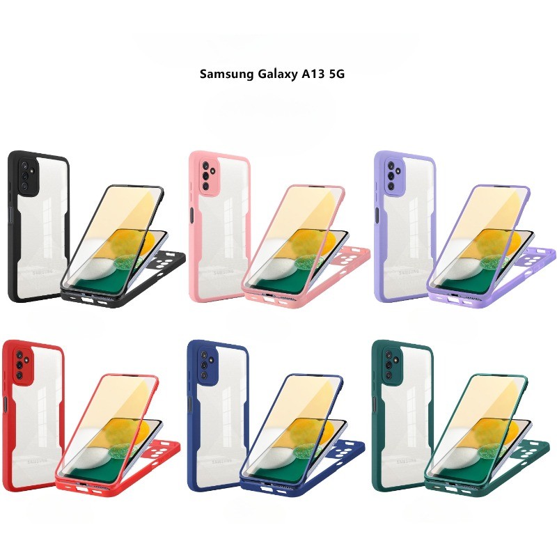 Tương Thích Cho Samsung Galaxy A13 A04S M13 M53 M33 A23 5G Cover 360 Độ Hai Mặt Full Cover Protetcion Mềm Acrylic Slim Phone Case