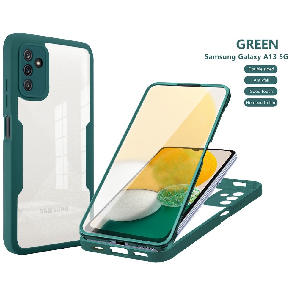 Tương Thích Cho Samsung Galaxy A13 A04S M13 M53 M33 A23 5G Cover 360 Độ Hai Mặt Full Cover Protetcion Mềm Acrylic Slim Phone Case