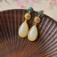 Bông tai bạc 925 phong cách Trung Hoa Hanfu với sườn xám men núi và thiết kế retro độc đáo