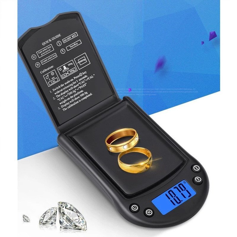 Cân điện tử mini độ chính xác 0.01g chịu tải 200g nhỏ gọn chống va đập tự tắt cân vàng bạc dược liệu
